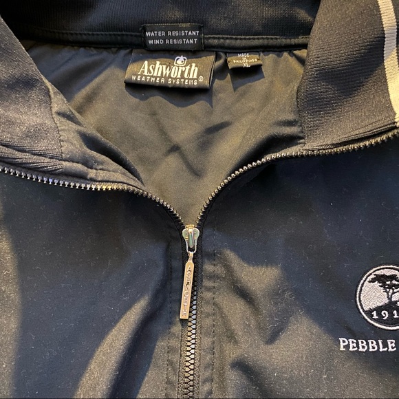 Dark Navy Pebble Beach Quarter Zip Windbreaker XL - Picture 4 of 4